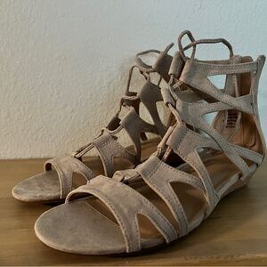 Crown Vintage Tan Strappy Flat Sandals